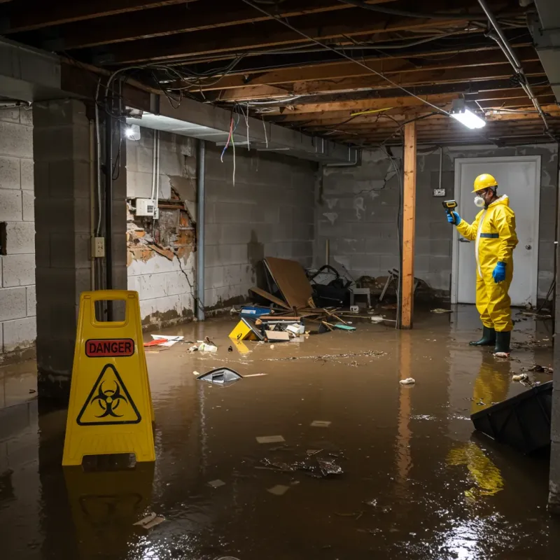 Flooded Basement Electrical Hazard in Kemper County, MS Property