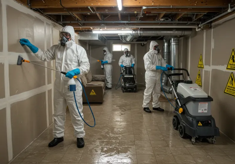 Basement Moisture Removal and Structural Drying process in Kemper County, MS